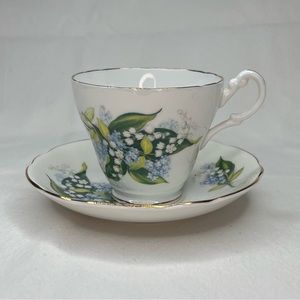ROYAL ASCOT Vintage 50s Floral Teacup and Saucer